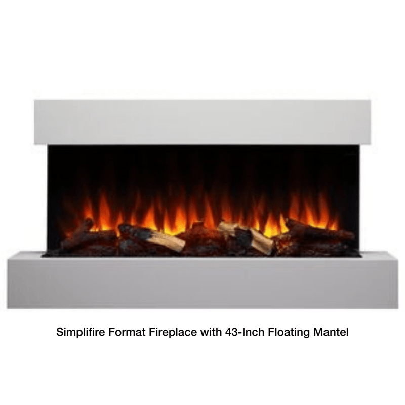 Simplifire Format 36" Wall-Mounted Electric Fireplace with Mantel Options