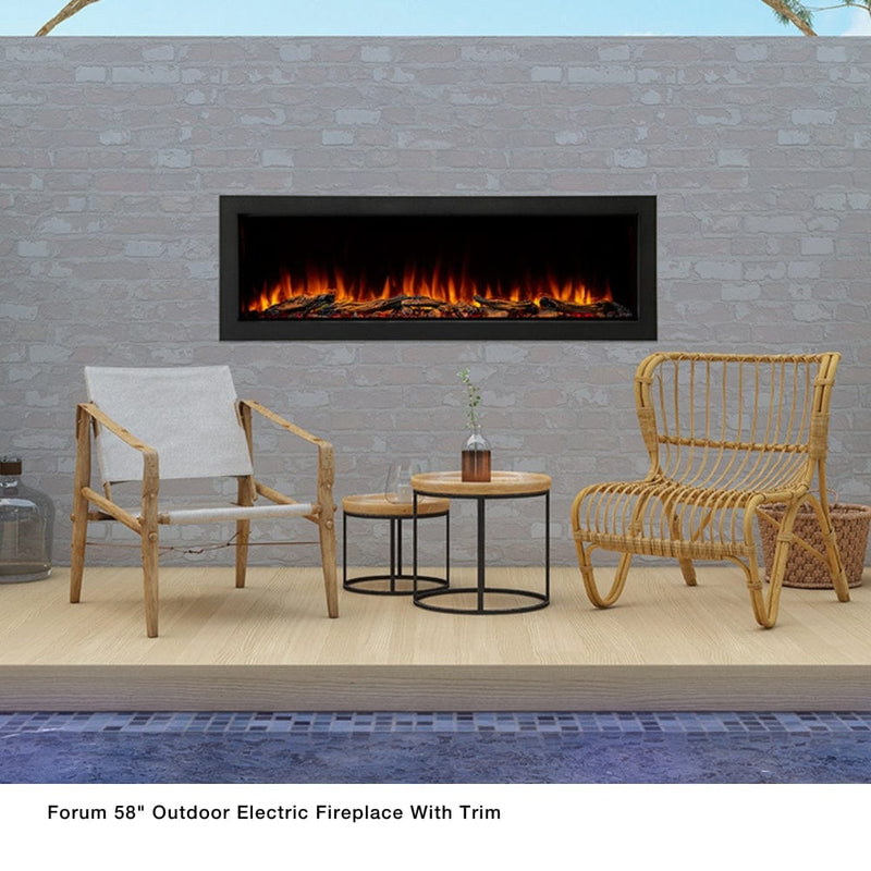 Simplifire Forum Built-In Outdoor Electric Fireplace