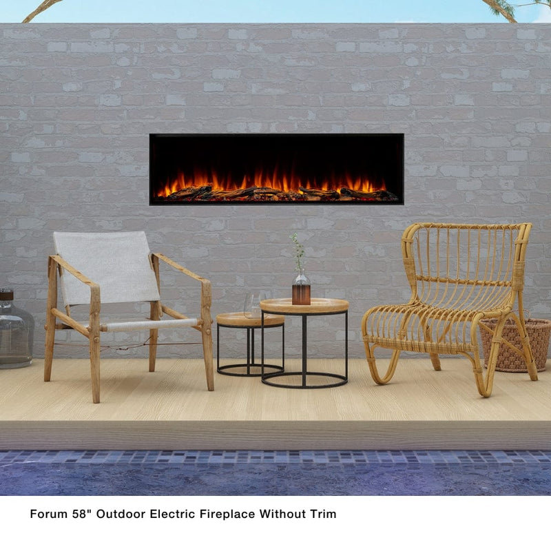 Simplifire Forum Built-In Outdoor Electric Fireplace