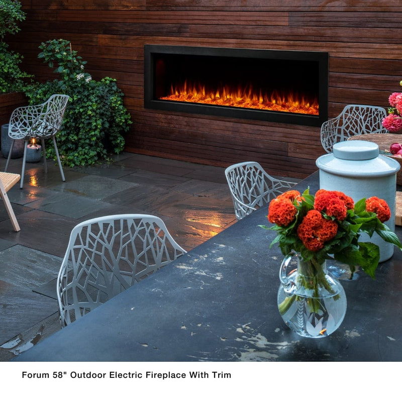 Simplifire Forum Built-In Outdoor Electric Fireplace