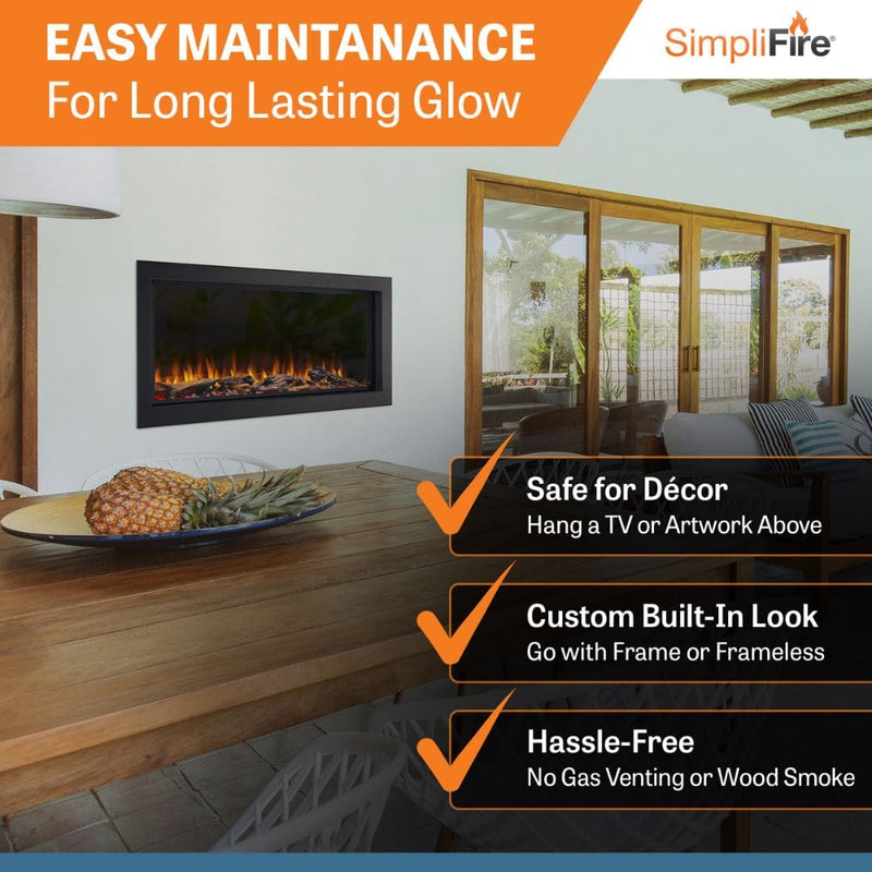 Simplifire Forum Built-In Outdoor Electric Fireplace