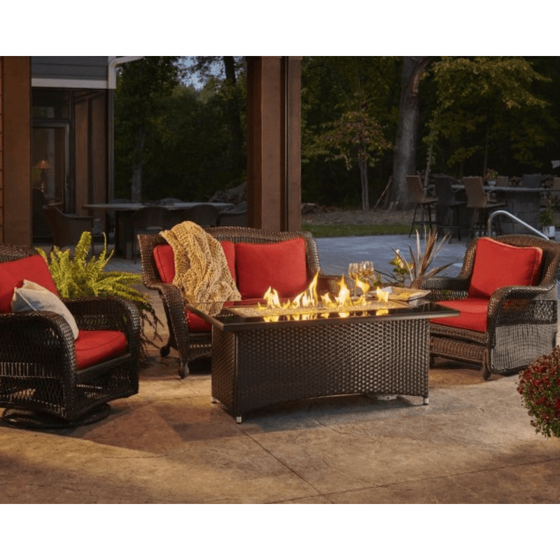The Outdoor GreatRoom Company Balsam Montego 59" Linear Gas Fire Pit Table