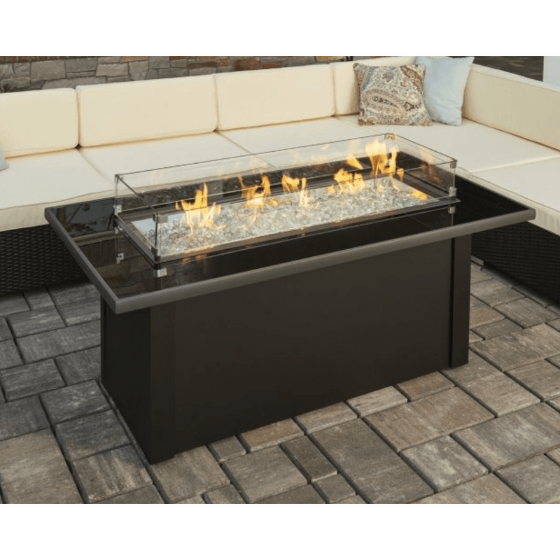 The Outdoor GreatRoom Company Monte Carlo 59" Linear Gas Fire Pit Table