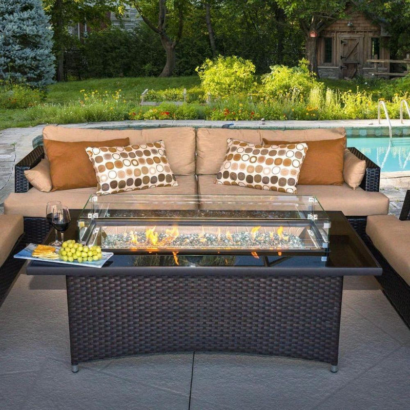 The Outdoor GreatRoom Company Balsam Montego 59" Linear Gas Fire Pit Table