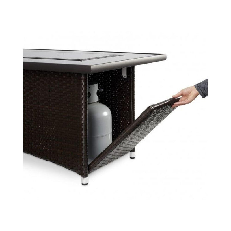 The Outdoor GreatRoom Company Balsam Montego 59" Linear Gas Fire Pit Table