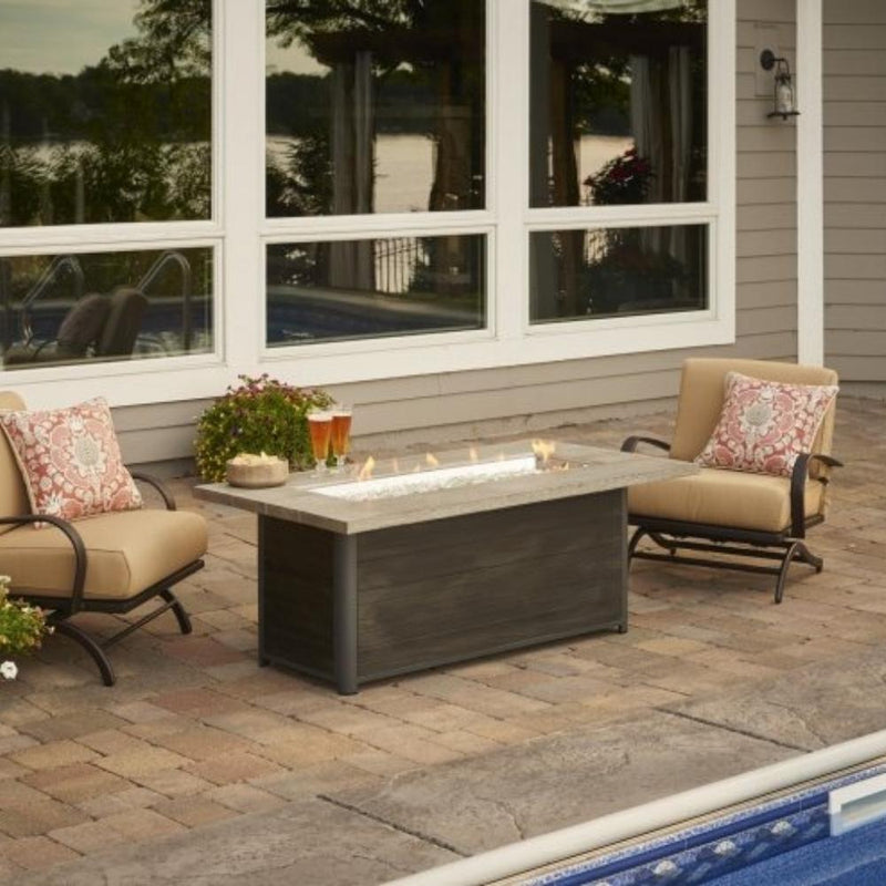 The Outdoor GreatRoom Company Cedar Ridge 61" Linear Gas Fire Pit Table