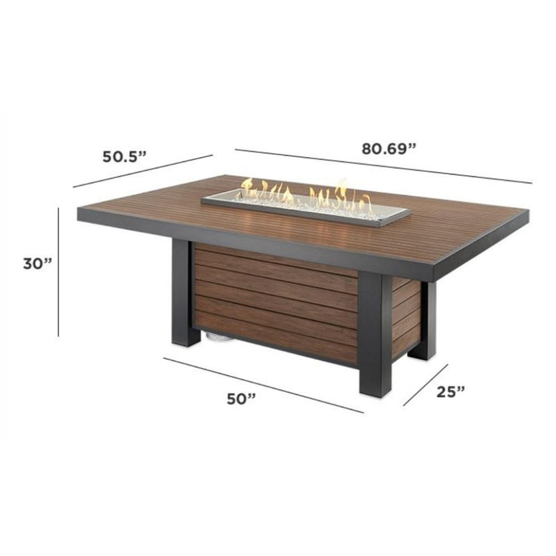 The Outdoor GreatRoom Company Kenwood 81" Gas Fire Pit Table